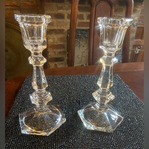 Crystal Clear Candle Holders Set